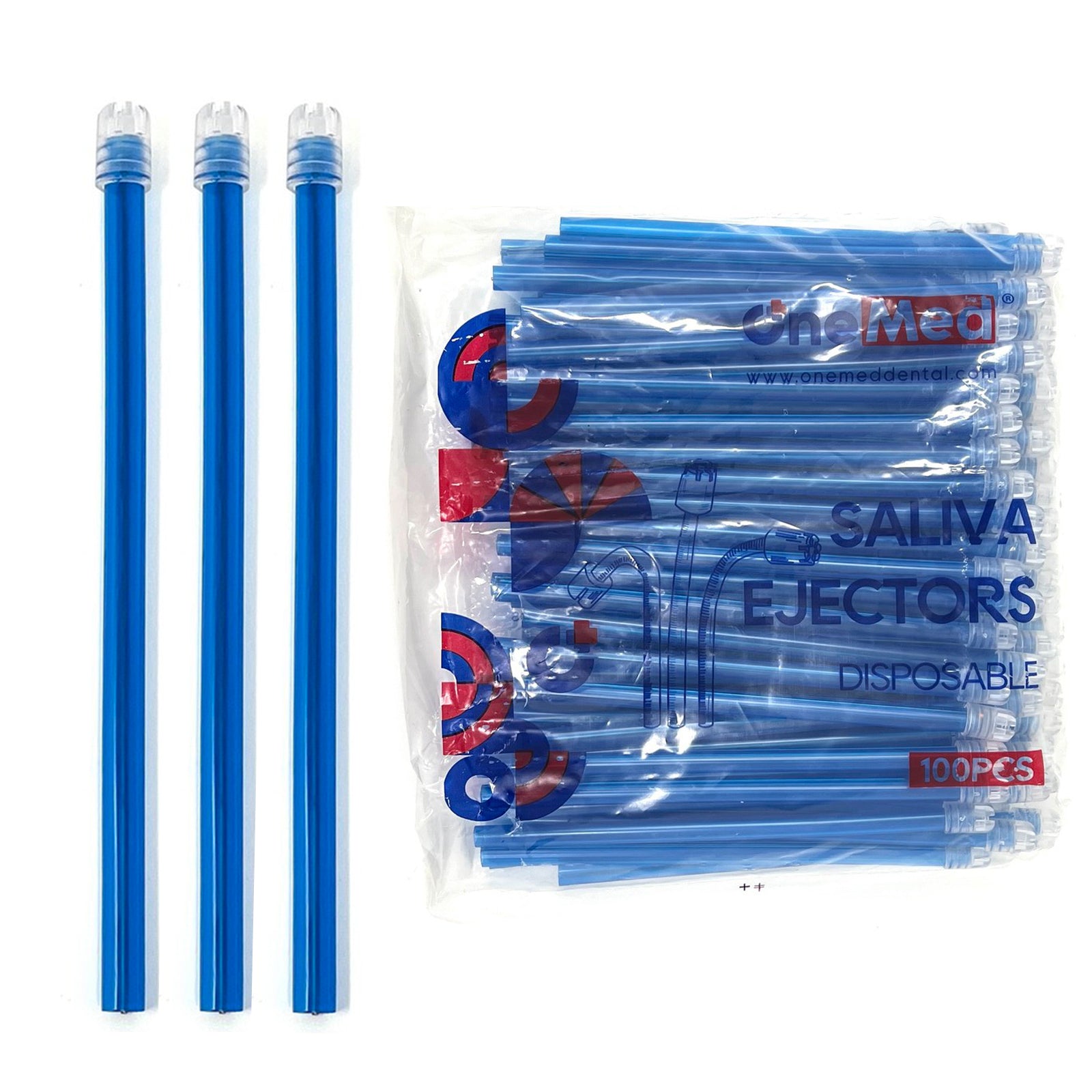1000 (10 Bags) Saliva Ejectors Ejector White/Blue Dental Suction 1000 (10 Bags) Saliva Ejectors Ejector White/Blue Dental Suction