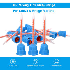 OneMed Dental Mixing Tips for Dental Impression Temp Crowns Material Blue/Orange (10:1) 50Pcs/Bag - OneMed Dental OneMed Dental Mixing Tips for Dental Impression Temp Crowns Material Blue/Orange (10:1) 50Pcs/Bag - OneMed Dental