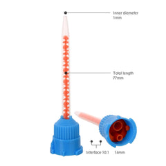 OneMed Dental Mixing Tips for Dental Impression Temp Crowns Material Blue/Orange (10:1) 50Pcs/Bag - OneMed Dental OneMed Dental Mixing Tips for Dental Impression Temp Crowns Material Blue/Orange (10:1) 50Pcs/Bag - OneMed Dental