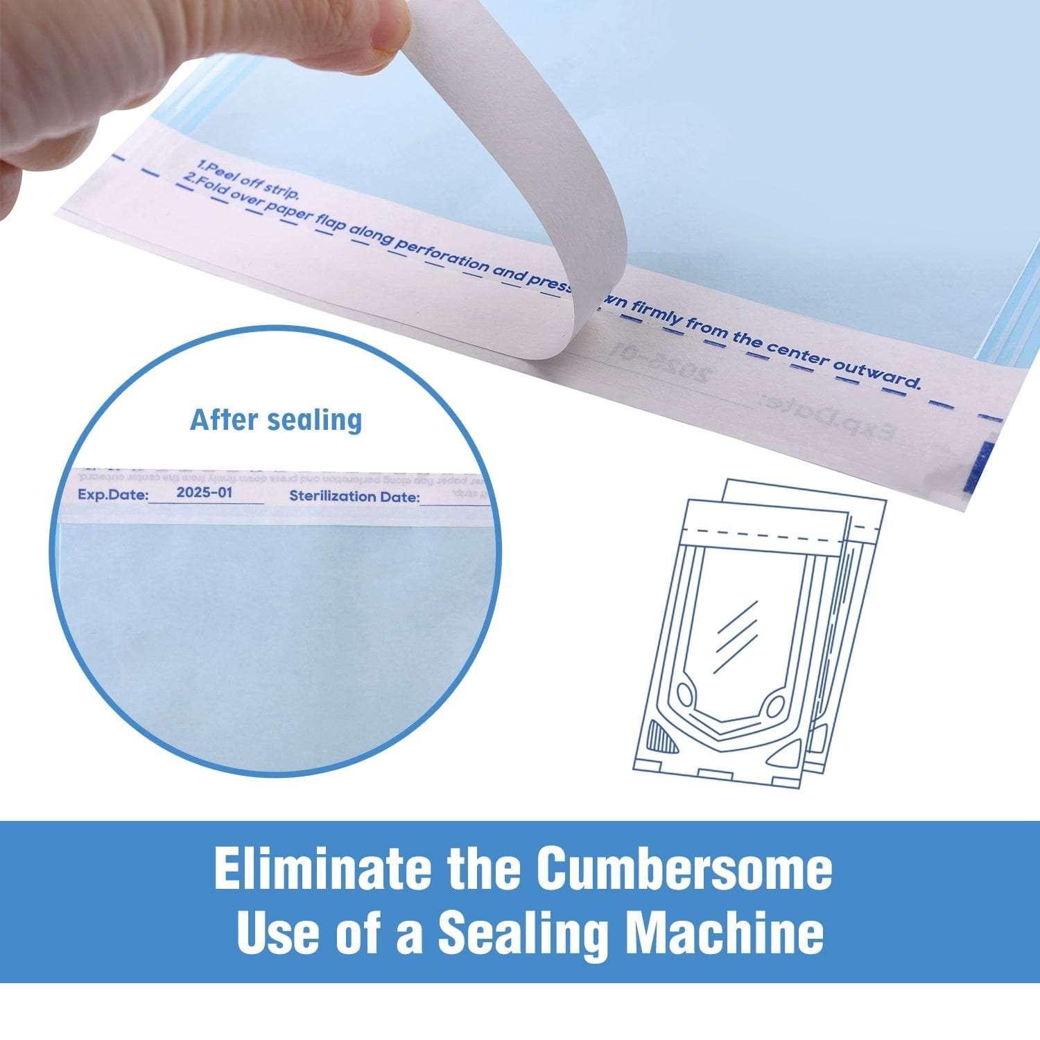 OneMed Dental Self-Sealing Sterilization Pouches 2.25x5 inch 200/Box - OneMed Dental OneMed Dental Self-Sealing Sterilization Pouches 2.25x5 inch 200/Box - OneMed Dental