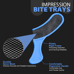 Dental Impression Bite Registration Triple Trays - Sideless(50 Pcs/Bag)