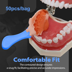 Dental Impression Bite Registration Triple Trays - Sideless(50 Pcs/Bag)