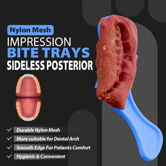 Dental Impression Bite Registration Triple Trays - Sideless(50 Pcs/Bag)