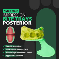 Dental Impression Bite Registration Triple Trays - Posterior(50 Pcs/Bag)