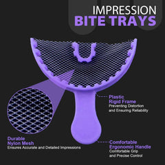 Dental Impression Bite Registration Triple Trays - Anterior(35 Pcs/Bag)