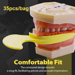 Dental Impression Bite Registration Triple Trays - Quadrant(35 Pcs/Bag)