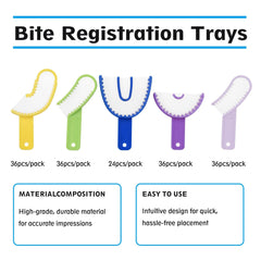 OneMed Disposable Dental Bite Registration Trays(Full Arch)-Blue Impression Trays 24Pcs/Box - OneMed Dental