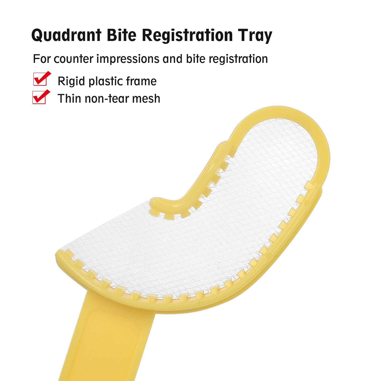 OneMed Disposable Dental Bite Registration Trays(Quadrant)-Yellow Impression Trays 36Pcs/Box - OneMed Dental