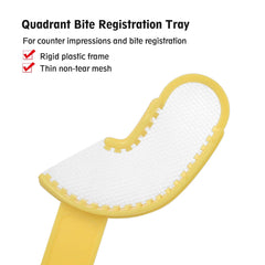 OneMed Disposable Dental Bite Registration Trays(Quadrant)-Yellow Impression Trays 36Pcs/Box - OneMed Dental