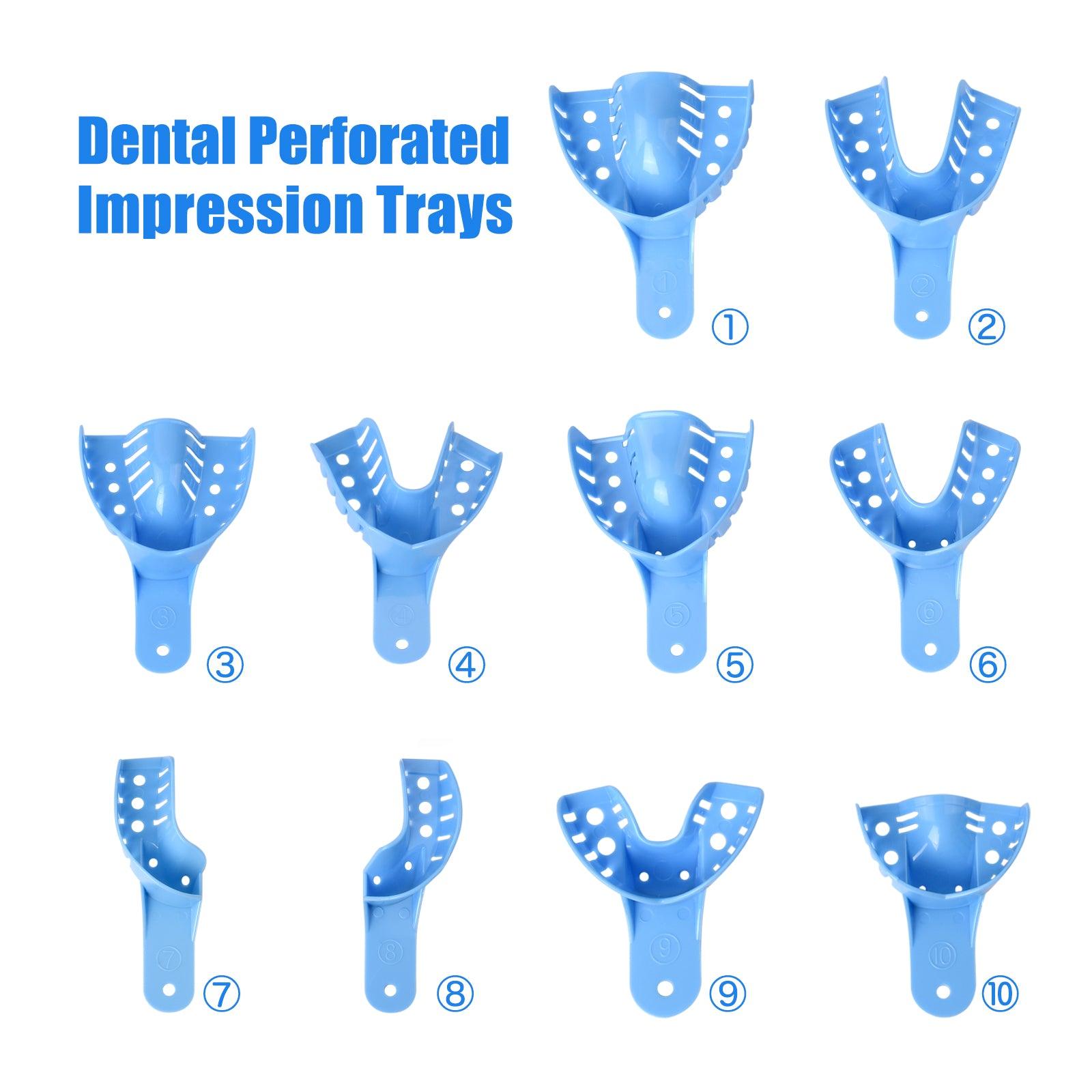 OneMed Disposable Dental Impression Trays Perforated -10 Sizes 10 Pcs/Bag - OneMed Dental