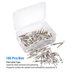 OneMed Disposable Dental Prophy Polishing Brush Latch Flat Type White 100Pcs/Box - OneMed Dental