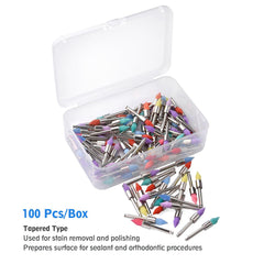 OneMed Disposable Dental Prophy Polishing Brush Latch Tapered Type Rainbow 100Pcs/Box - OneMed Dental