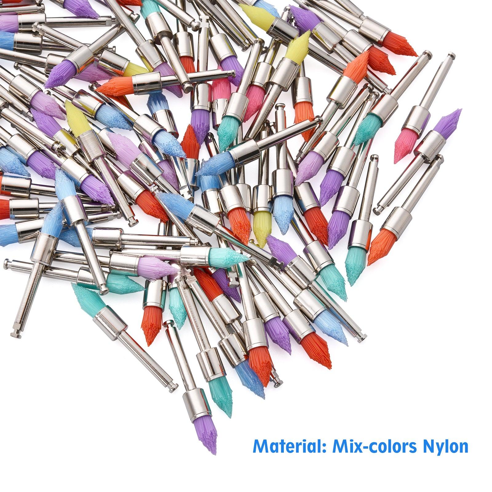 200* Dental Nylon Polishing Flat Latch Polisher Prophy Brush Disposable Mixed 200* Dental Nylon Polishing Flat Latch Polisher Prophy Brush Disposable Mixed