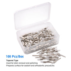 OneMed Disposable Dental Prophy Polishing Brush Latch Tapered Type White 100Pcs/Box - OneMed Dental