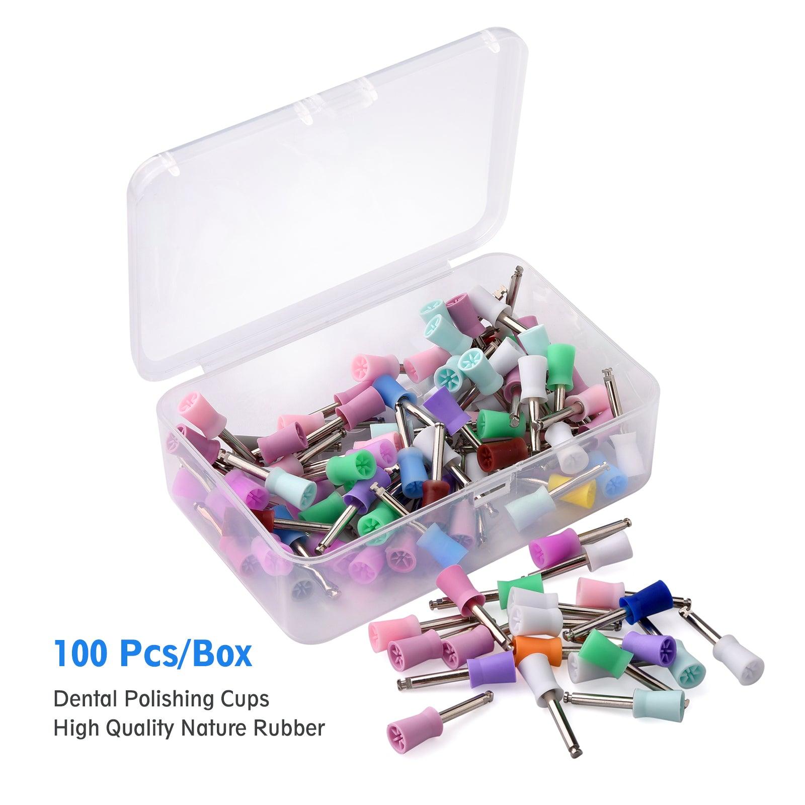 OneMed Disposable Dental Prophy Polishing Cups Latch Type Rainbow 100Pcs/Box - OneMed Dental