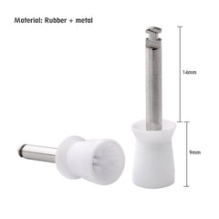 100 Pack White Dental Prophy Cups - Latch Type Rubber Polishing Brush For Teeth Cleaning