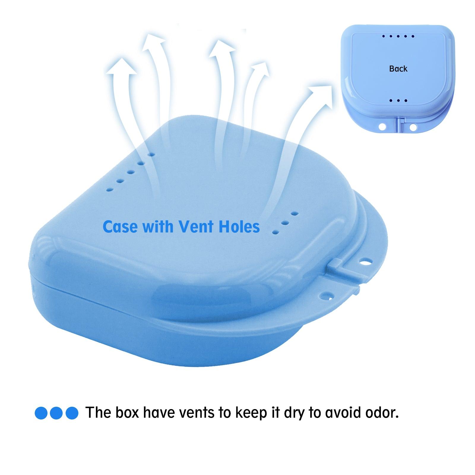 OneMed Retainer Case with Vent Holes Denture Case, Durable & Similar Mouth Guard Case - OneMed Dental