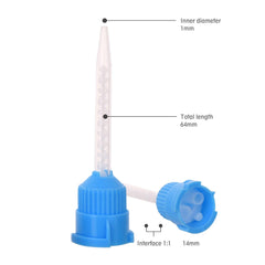 OneMed Dental Mixing Tips Impression Temporary C&B Material Blue/White Short 50Pcs/Bag - OneMed Dental