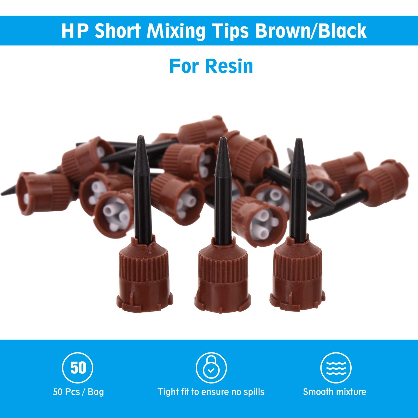 OneMed Dental HP Mixing Tips for E.T.C. & Retrieve Cements Brown/Black (Short) 1:1 50Pcs/Bag - OneMed Dental