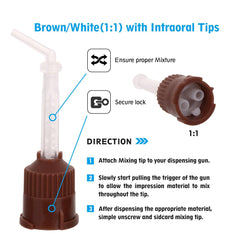 OneMed Dental Mixing Tips HP Brown with Intraoral Tips 50Pcs/Bag - OneMed Dental