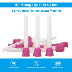 OneMed Dental Mixing Tips Impression HP Tips Pink 6.5mm(1:1) 50Pcs/Bag - OneMed Dental