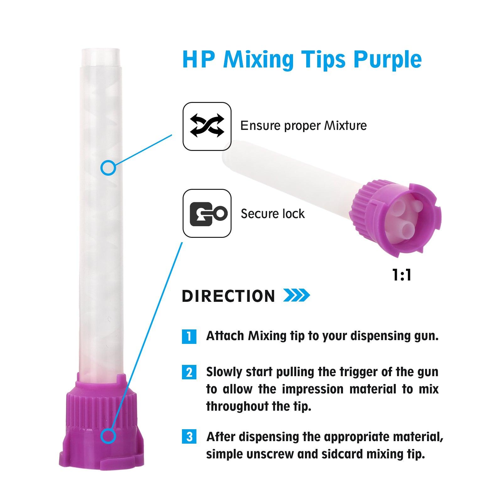 OneMed Dental Mixing Tips Impression HP Tips Purple 8.5mm(1:1) 50Pcs/Bag - OneMed Dental