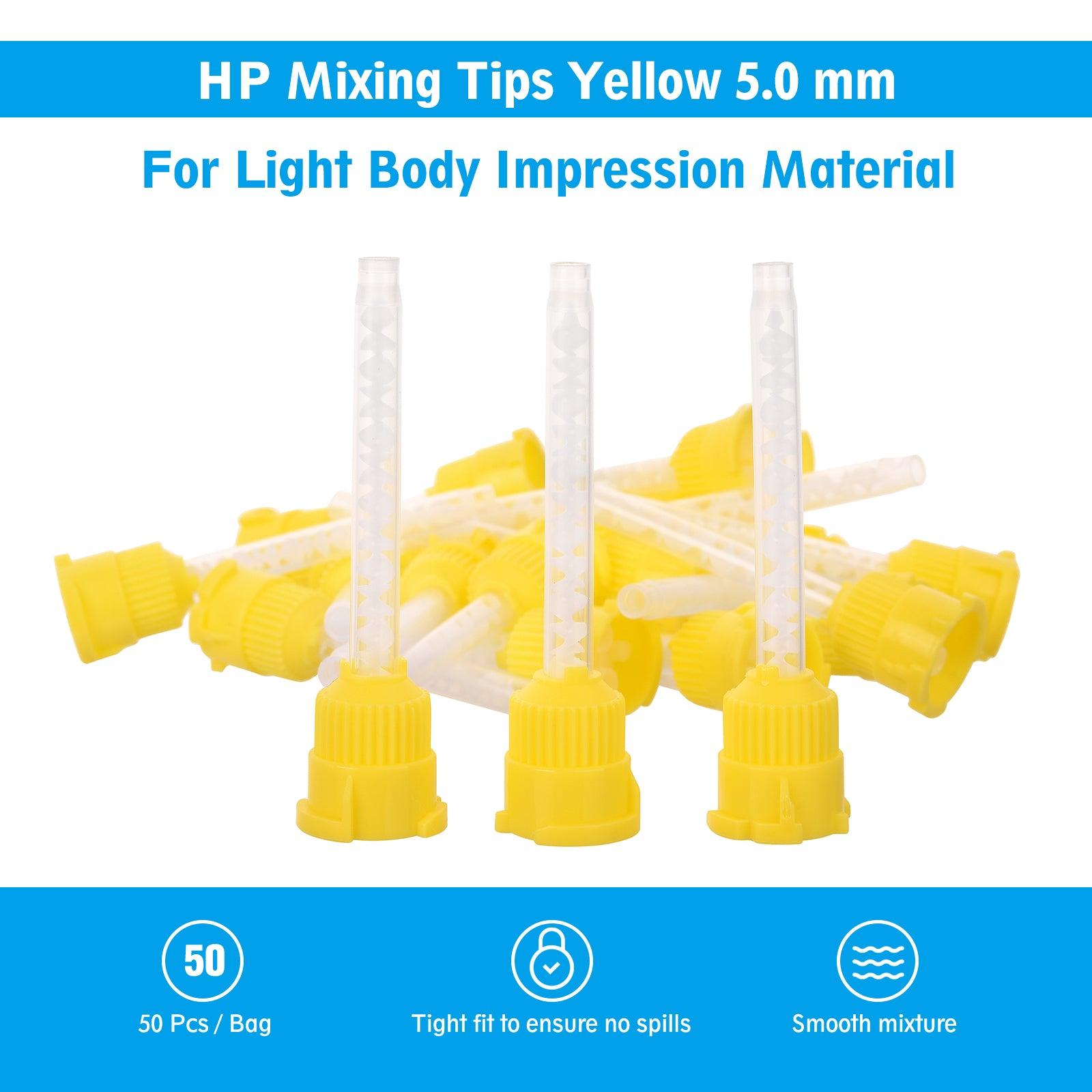 OneMed Dental Mixing Tips Impression HP Tips Yellow 5.0mm(1:1) 50Pcs/Bag - OneMed Dental