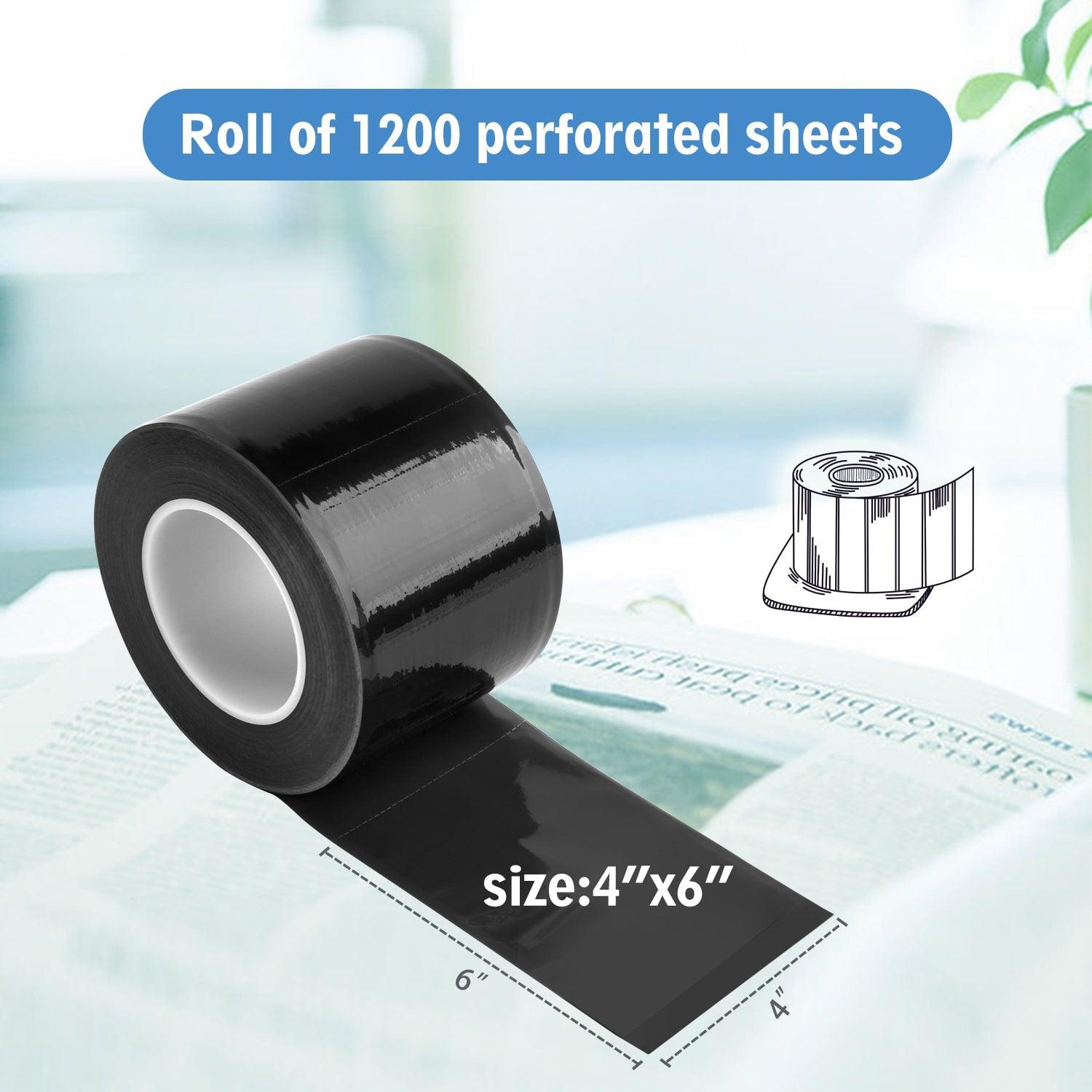 OneMed Dental Black Barrier Film Roll 4" x 6" 1200 Sheets / Roll - OneMed Dental