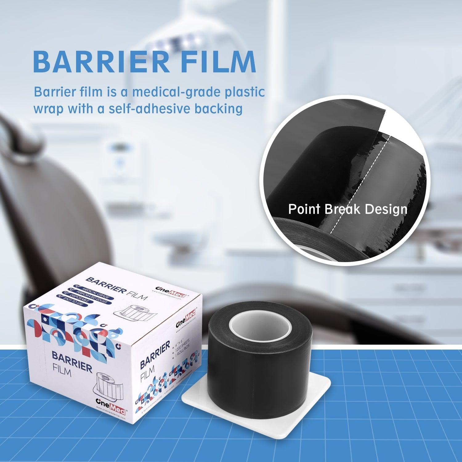 OneMed Dental Black Barrier Film Roll 4" x 6" 1200 Sheets / Roll - OneMed Dental