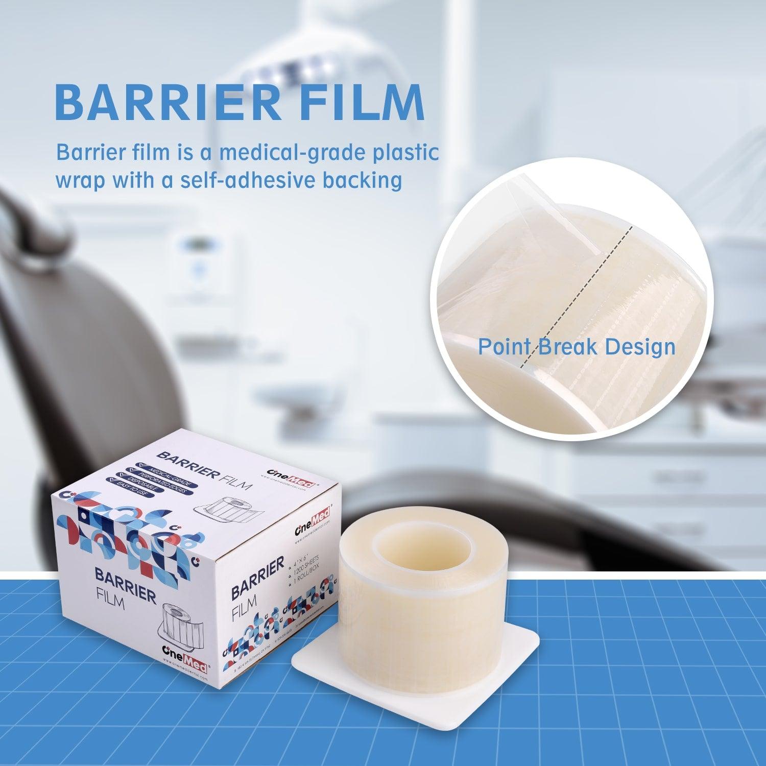 OneMed Dental Clear Barrier Film Roll 4" x 6" 1200 Sheets / Roll - OneMed Dental