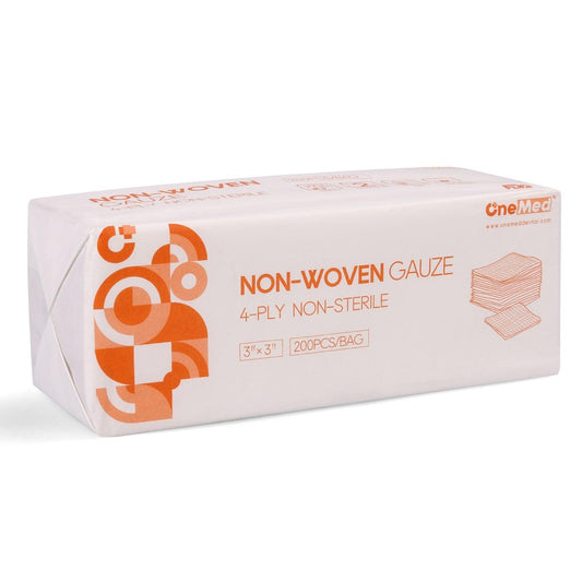 OneMed Dental Gauze Pads Non-Woven Sponge 4-Ply 3"x3" Non-sterile 200 Pcs / Bag - OneMed Dental