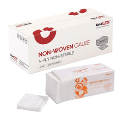 OneMed Dental Gauze Pads Non-Woven Sponge 4-Ply 4"x4" Non-sterile 200 Pcs / Bag - OneMed Dental