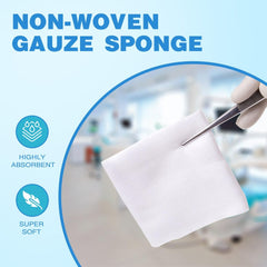 OneMed Dental Gauze Pads Non-Woven Sponge 4-Ply 4"x4" Non-sterile 200 Pcs / Bag - OneMed Dental