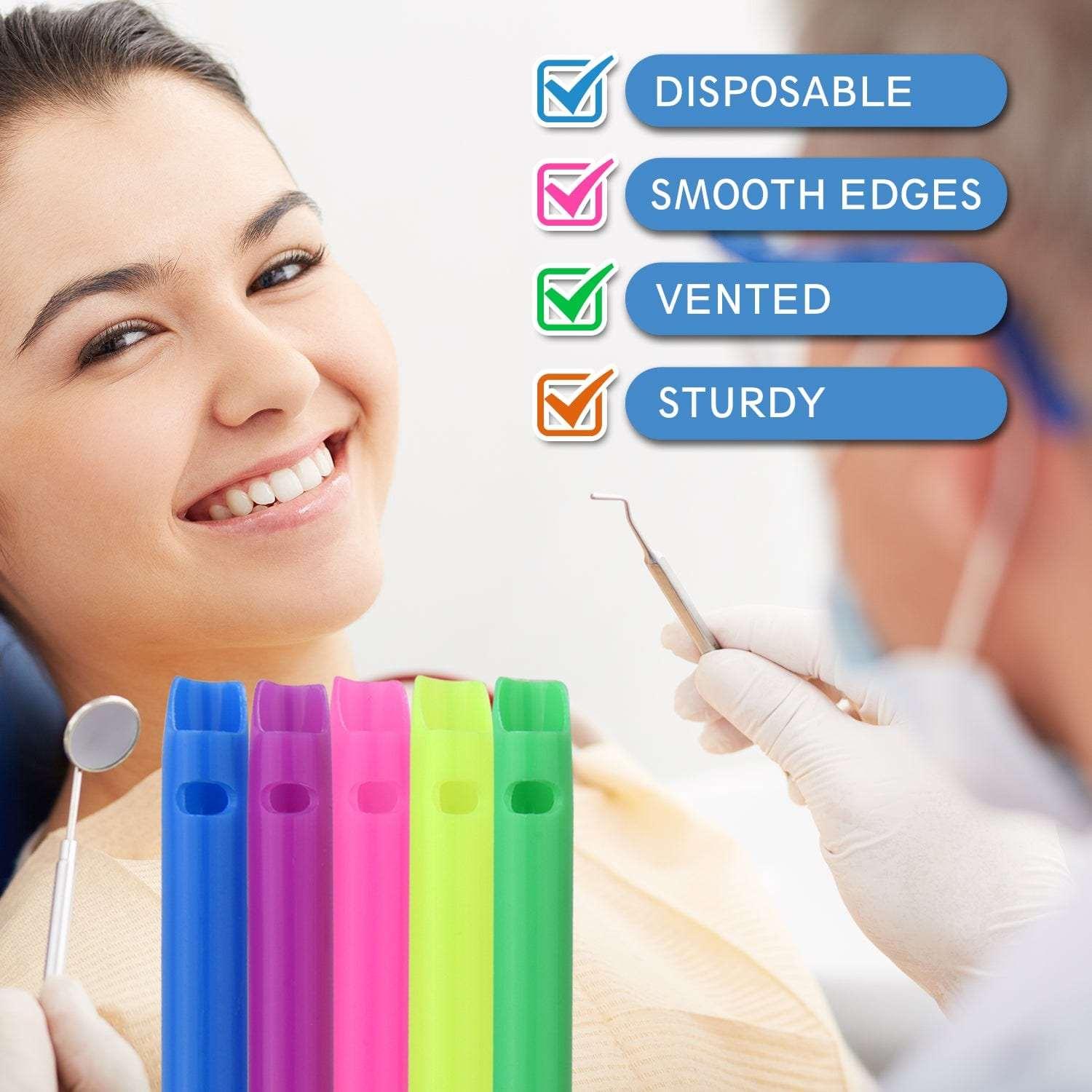 JMU Dental HVE Evacuation Suction Tips – White, High Volume, Up To 2000 Qty Available