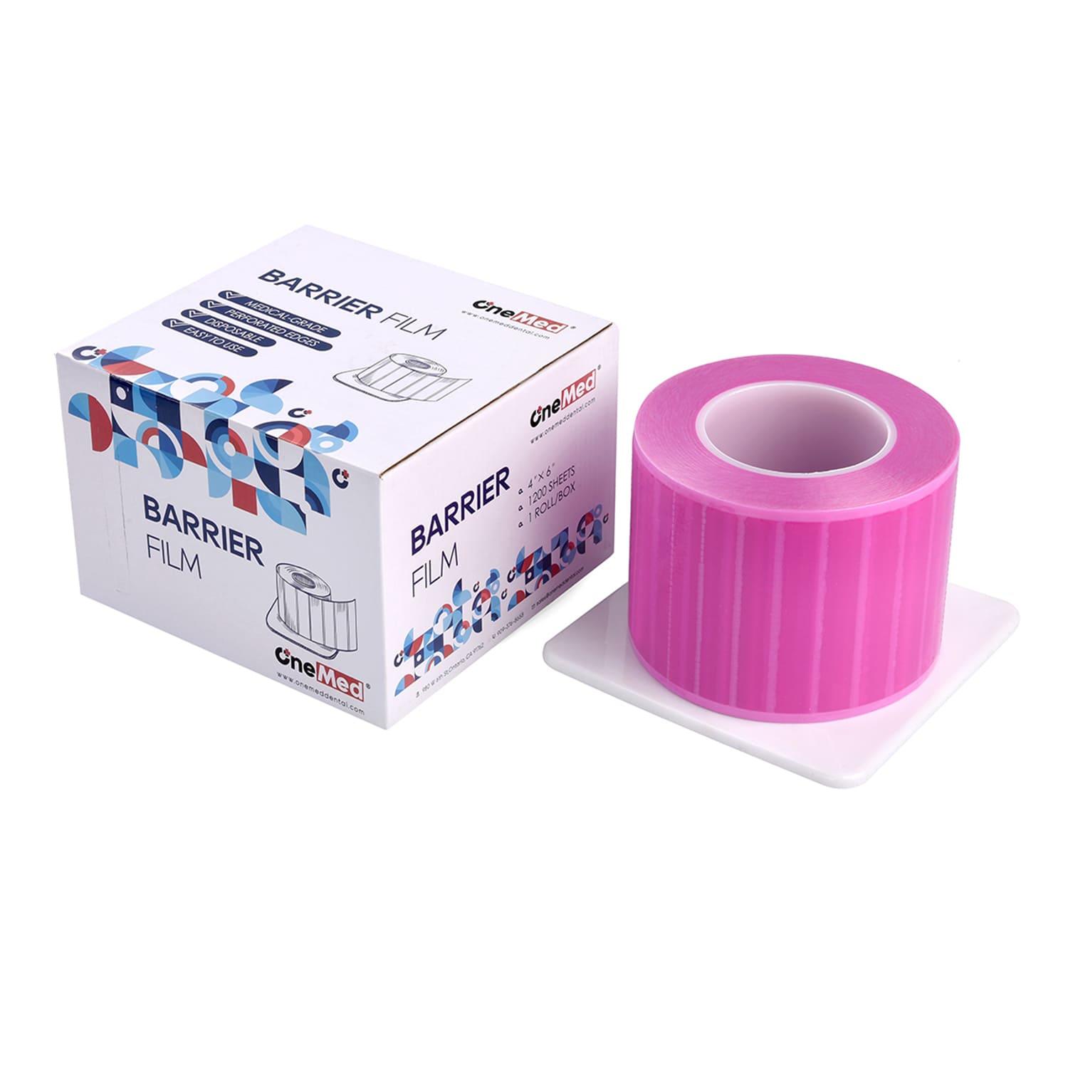 OneMed Dental Pink Barrier Film Roll 4" x 6" 1200 Sheets / Roll - OneMed Dental