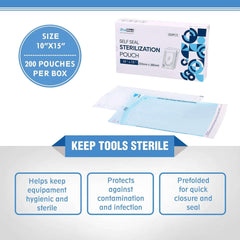 OneMed Dental Self-Sealing Sterilization Pouches 10x15 inch 200/Box - OneMed Dental