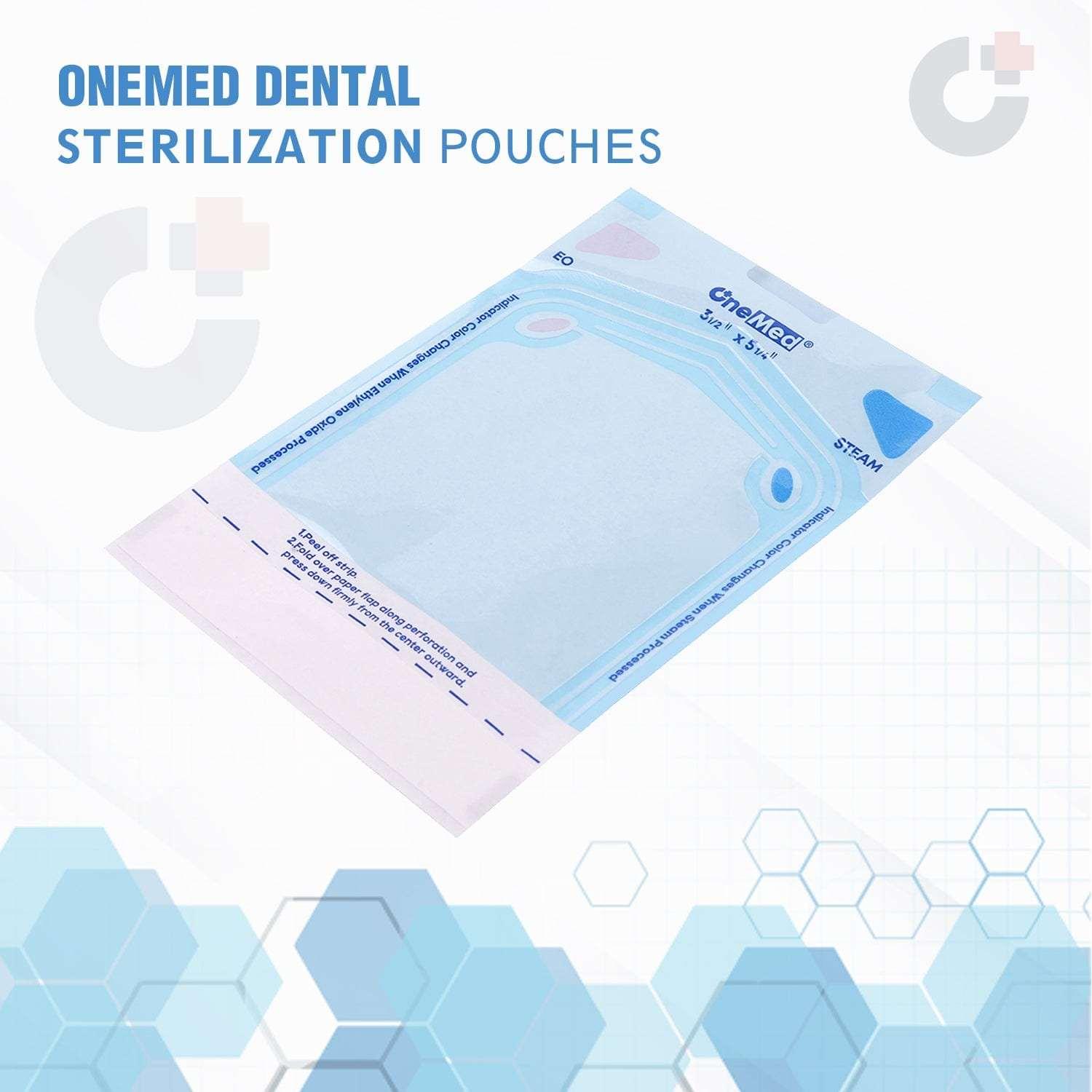 OneMed Dental Self-Sealing Sterilization Pouches 3.5x5.25 inch 200/Box - OneMed Dental
