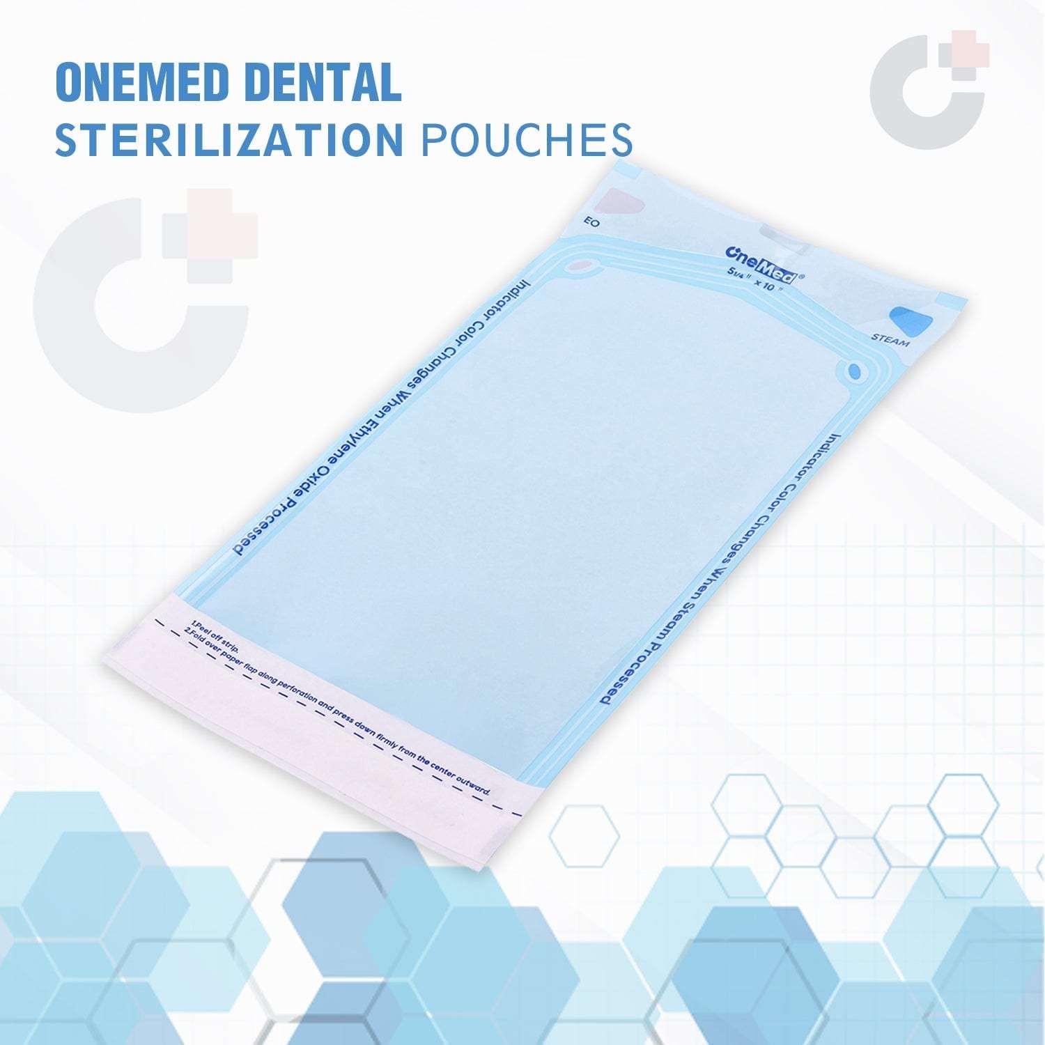 OneMed Dental Self-Sealing Sterilization Pouches 5.25x10 inch 200/Box - OneMed Dental