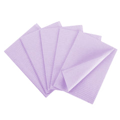 OneMed Ligjt Purple Dental Paper Bibs 3-Ply 13"x18" 125pcs/bag