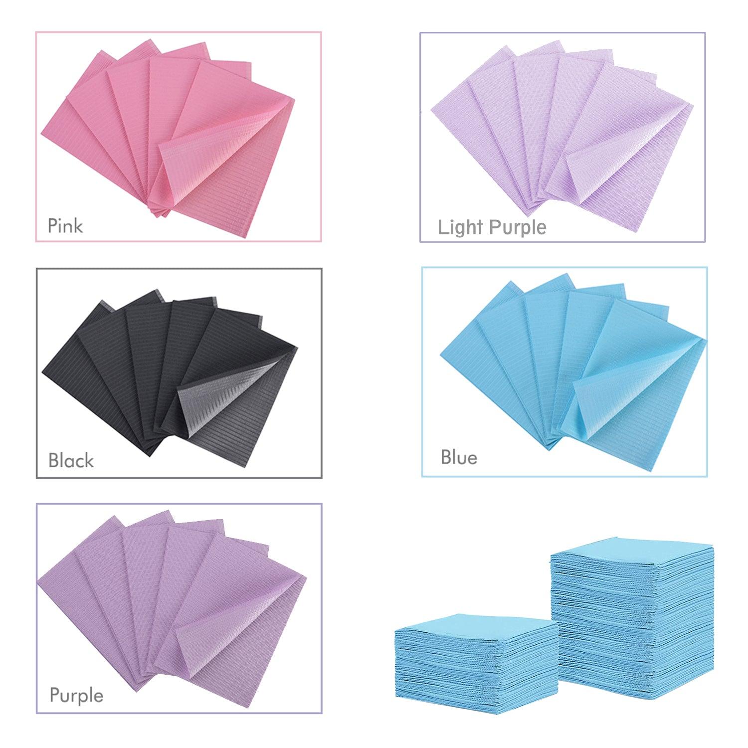 OneMed Purple Dental Paper Bibs 3-Ply 13"x18" 125pcs/bag - OneMed Dental