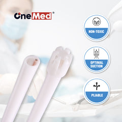 OneMed Dental Disposable Saliva Ejector  100 Pcs /Bag