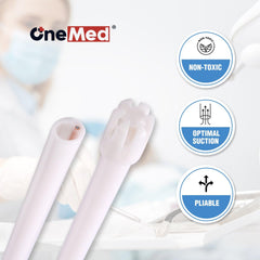 OneMed Dental Disposable Saliva Ejector  100 Pcs /Bag