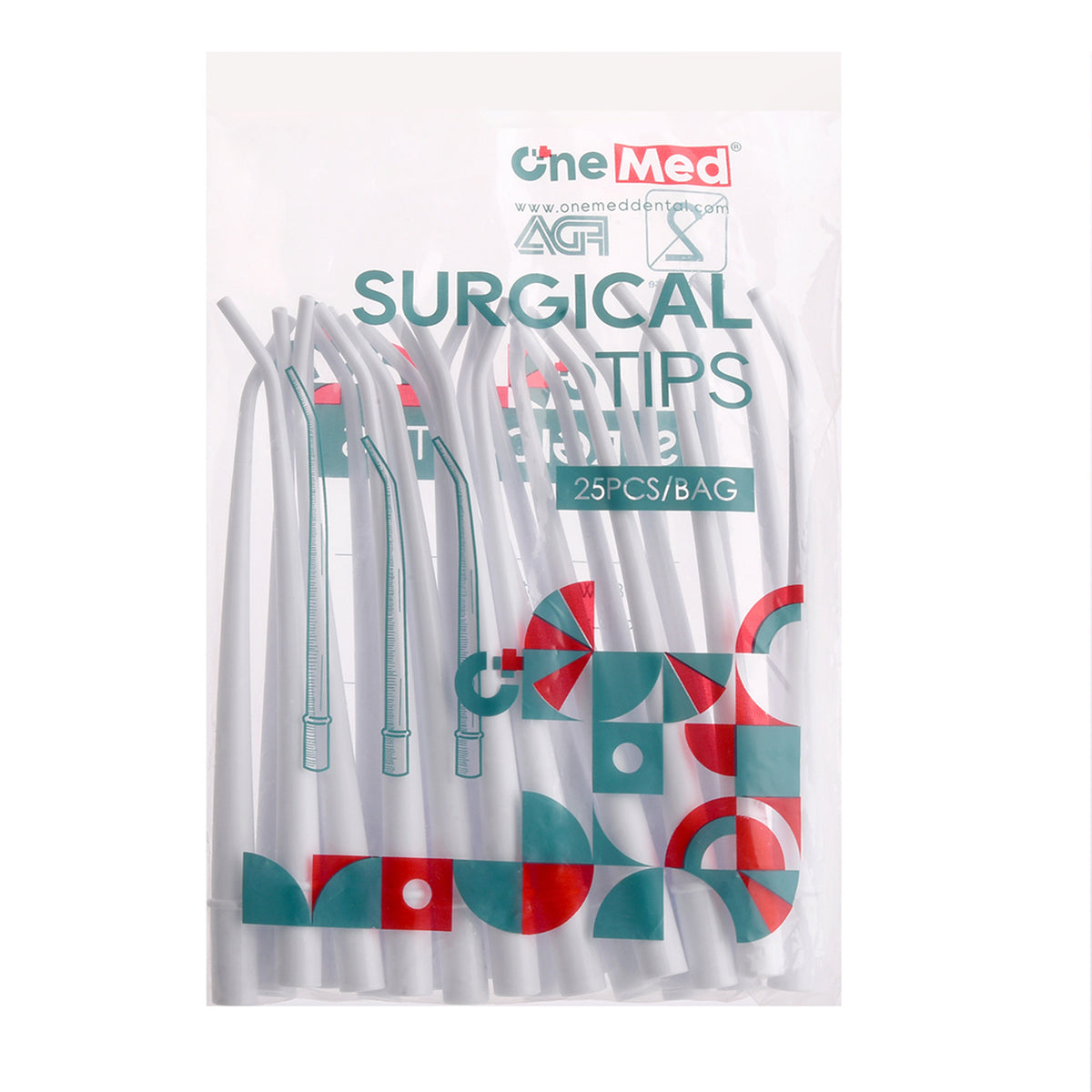 OneMed Dental Disposable Surgical Aspirator Tips 1/8" 25 Pcs/Bag