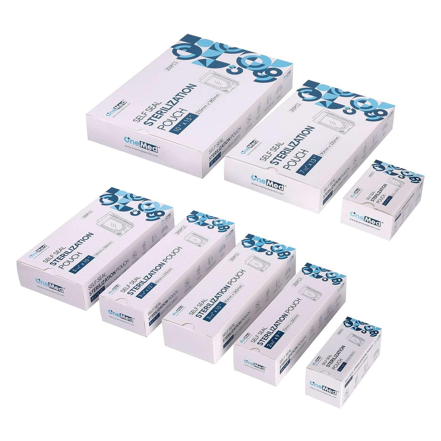 OneMed Dental Self-Sealing Sterilization Pouches 7.5x13 inch 200/Box - OneMed Dental