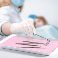 Pink Dental Tray Covers Paper for Size B Trays -12.25"x8.5" 500Pcs/Bag