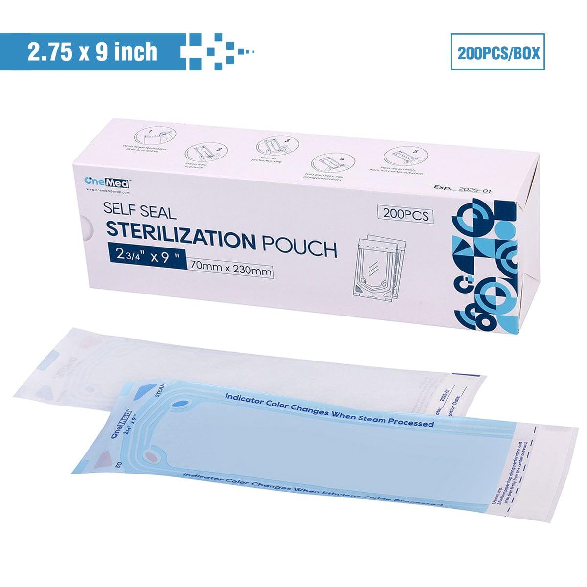 OneMed Dental Self-Sealing Sterilization Pouches 2.75x9 inch 200/Box - OneMed Dental