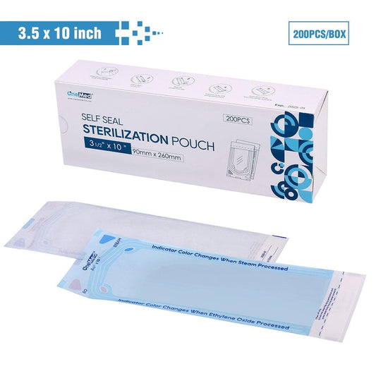 OneMed Dental Self-Sealing Sterilization Pouches 3.5x10 inch 200/Box - OneMed Dental