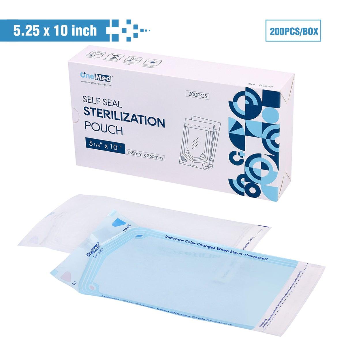 OneMed Dental Self-Sealing Sterilization Pouches 5.25x10 inch 200/Box - OneMed Dental