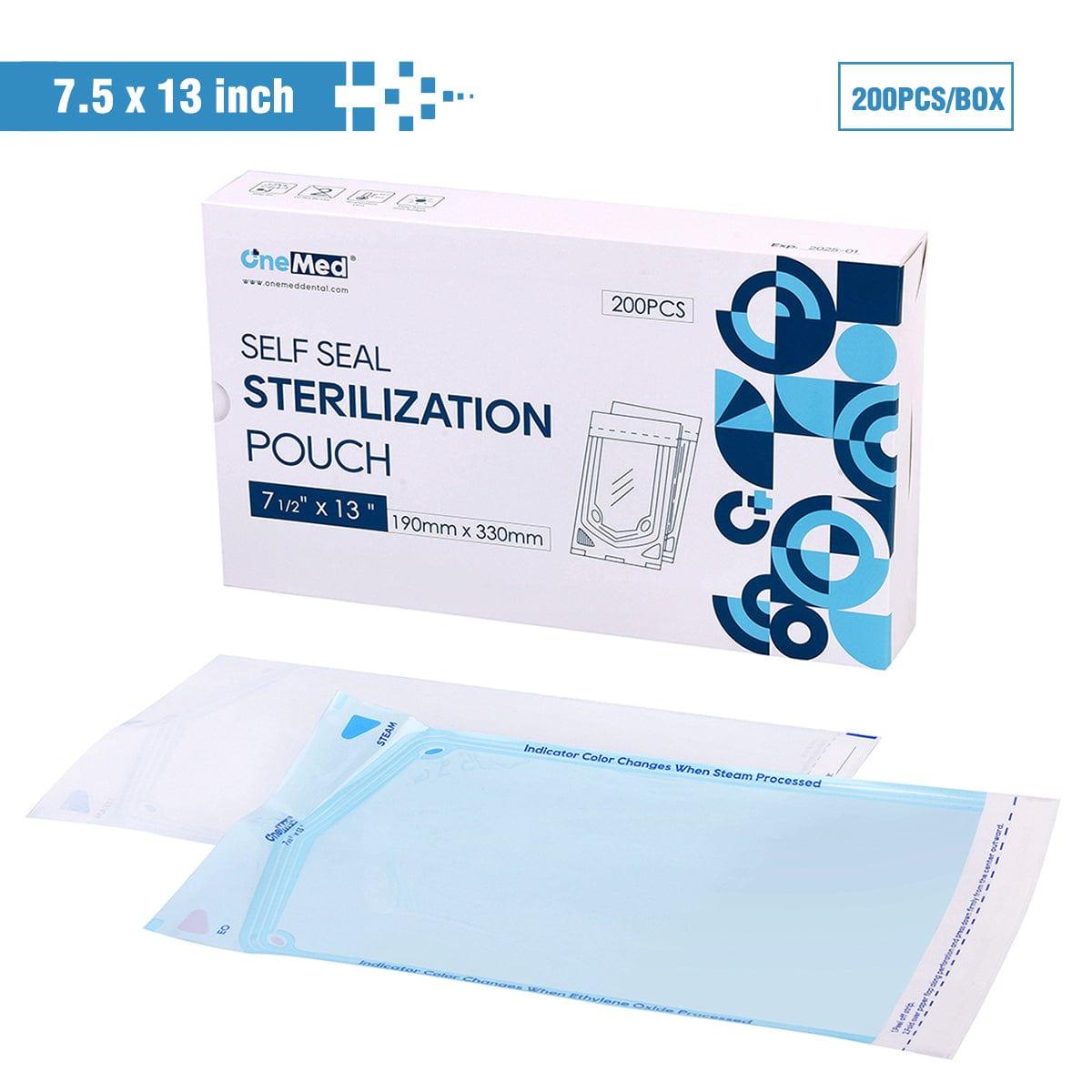 OneMed Dental Self-Sealing Sterilization Pouches 7.5x13 inch 200/Box - OneMed Dental